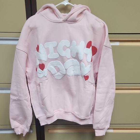 Comfrt Tops - Comfrt Night & Day Pink Puff Hoodie Sweatshirt -Medium